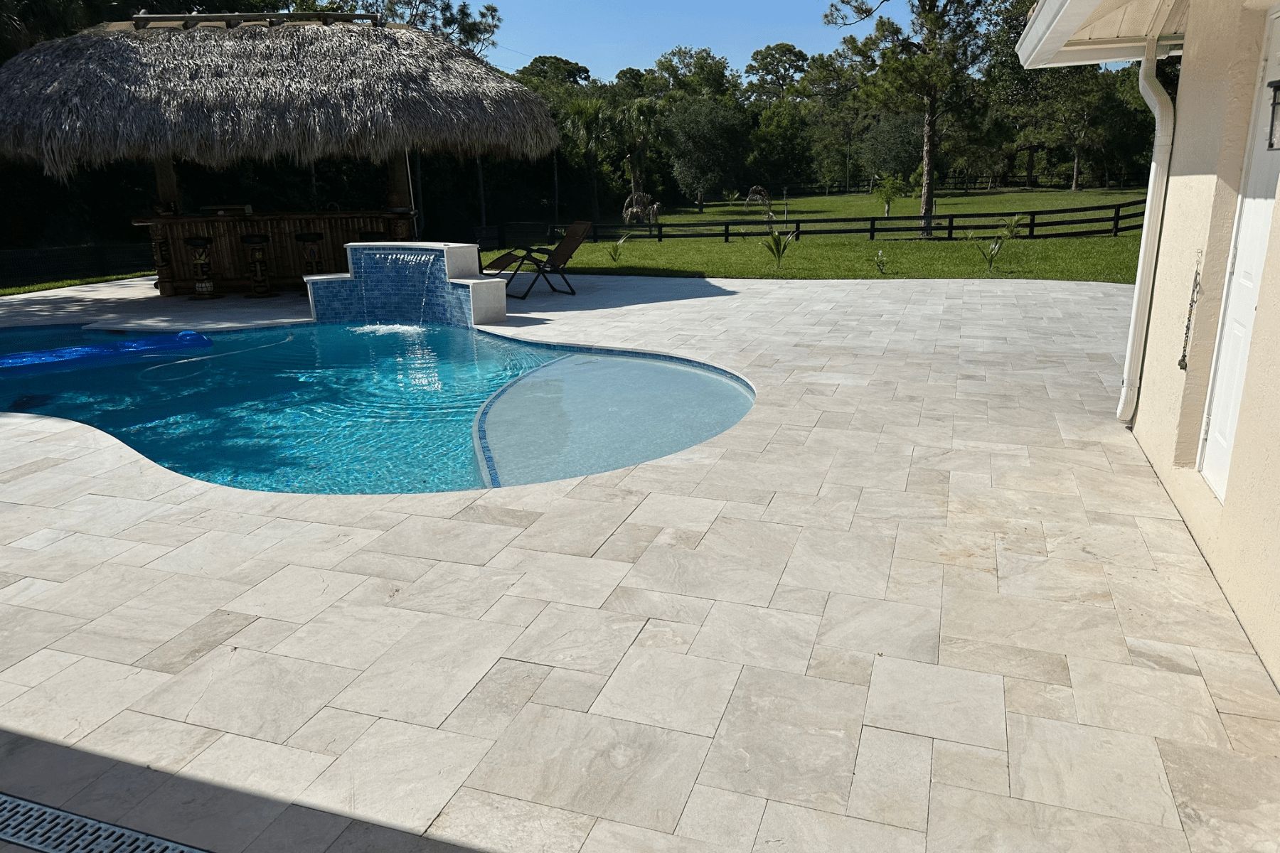 Pool Deck Surfaces Paver PUP Pavers and Turf Florida