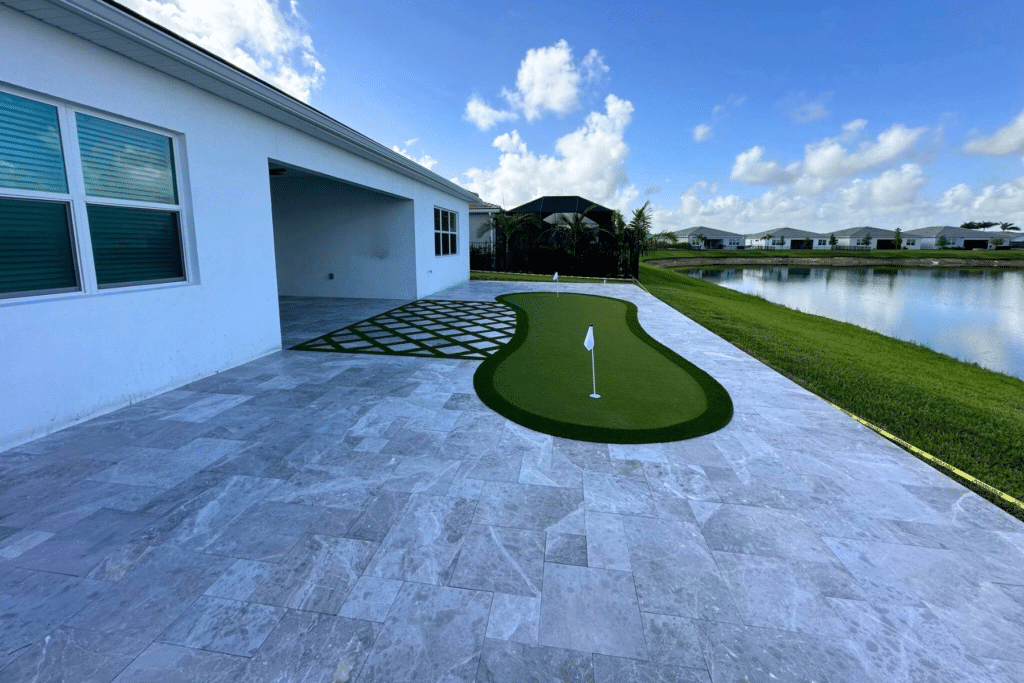 Paver Contractors Artificial Turf Lawn Installation Paver Turf Florida PUP Pavers Turf