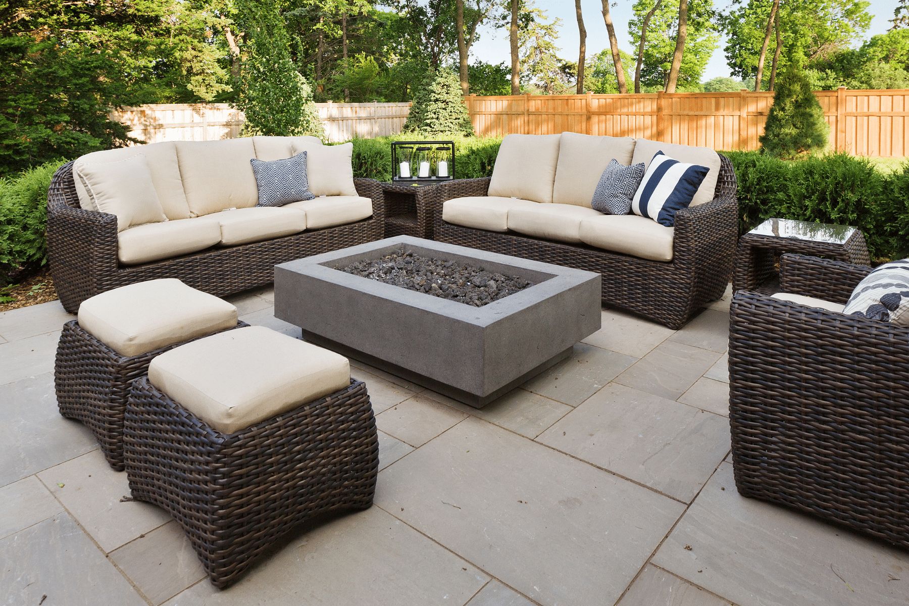 Fire Pit Paver Installation Modern PUP Pavers and Turf Florida