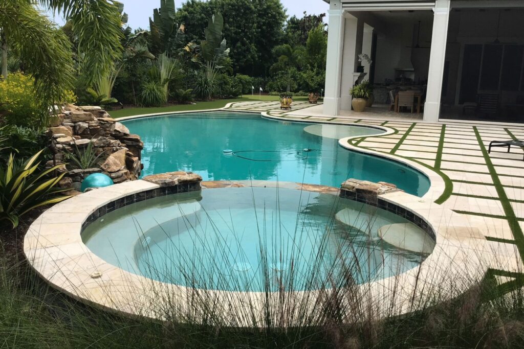 Marble Stone and Synthetic Artificial Turf Pavers PUP Pavers and Turf Florida