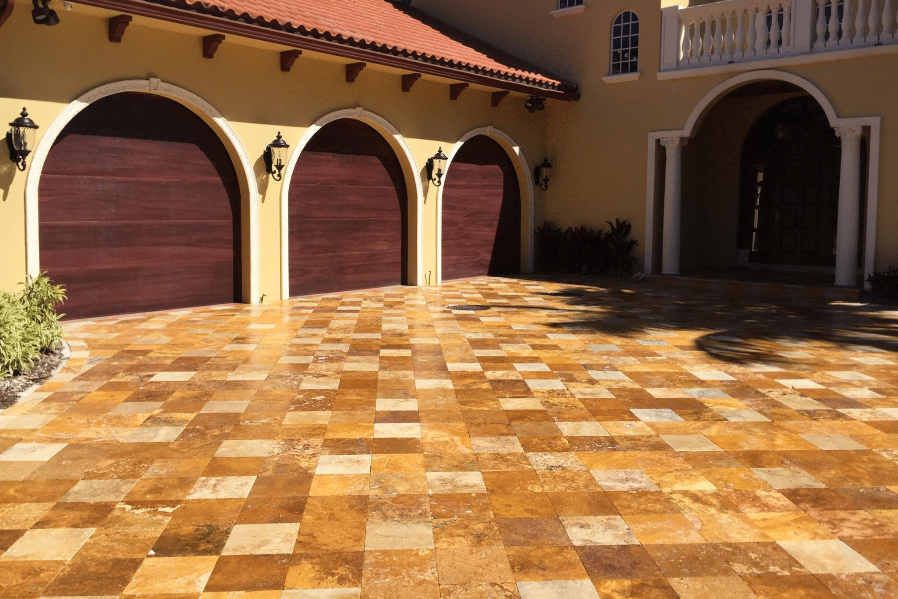 Paver Maintenance Services Travertine Driveway Pup Pavers and Turf Florida