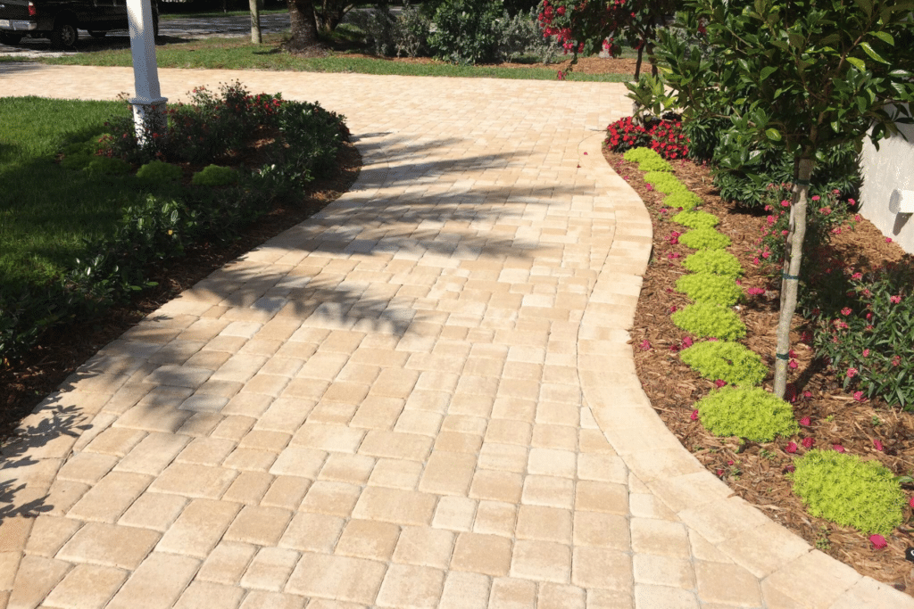 Paver Walkway Installation Driveway Pup Pavers and Turf Florida