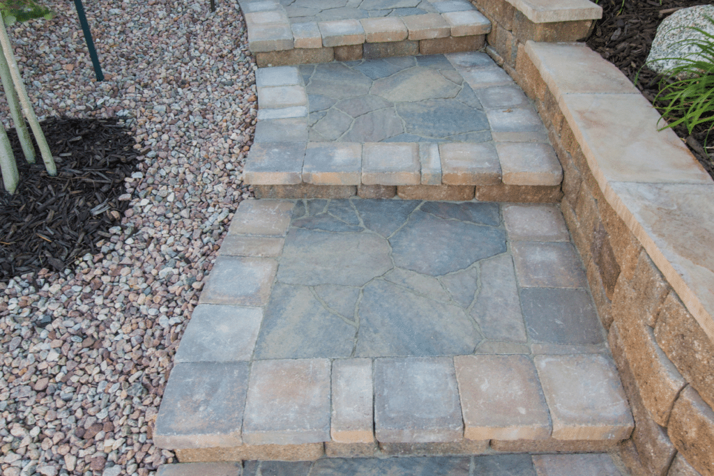 Paver Walkway Installation Natural Stone Stairs Pup Pavers and Turf Florida