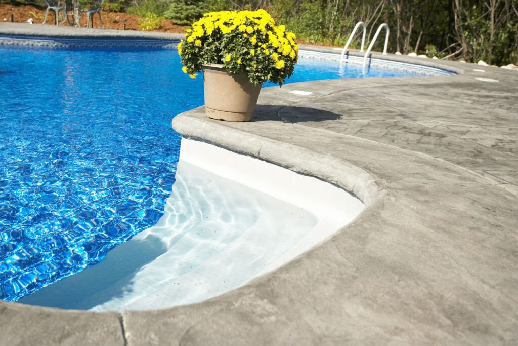 Pool Deck Surfaces Concrete Stone PUP Pavers and Turf Florida