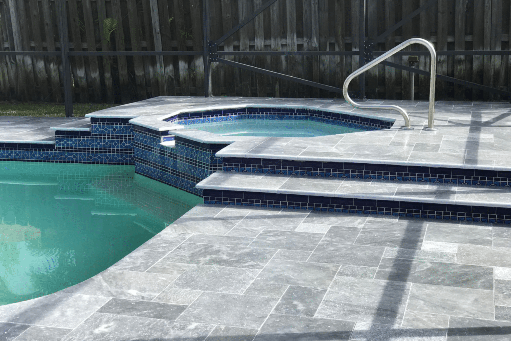 Pool Deck Surfaces Tile Stone PUP Pavers and Turf Florida