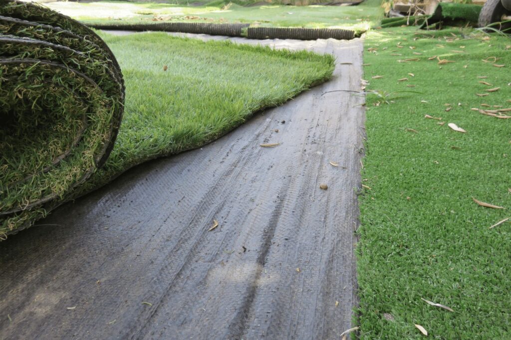 Synthetic Lawn Installation Project Process Florida PUP Pavers Turf