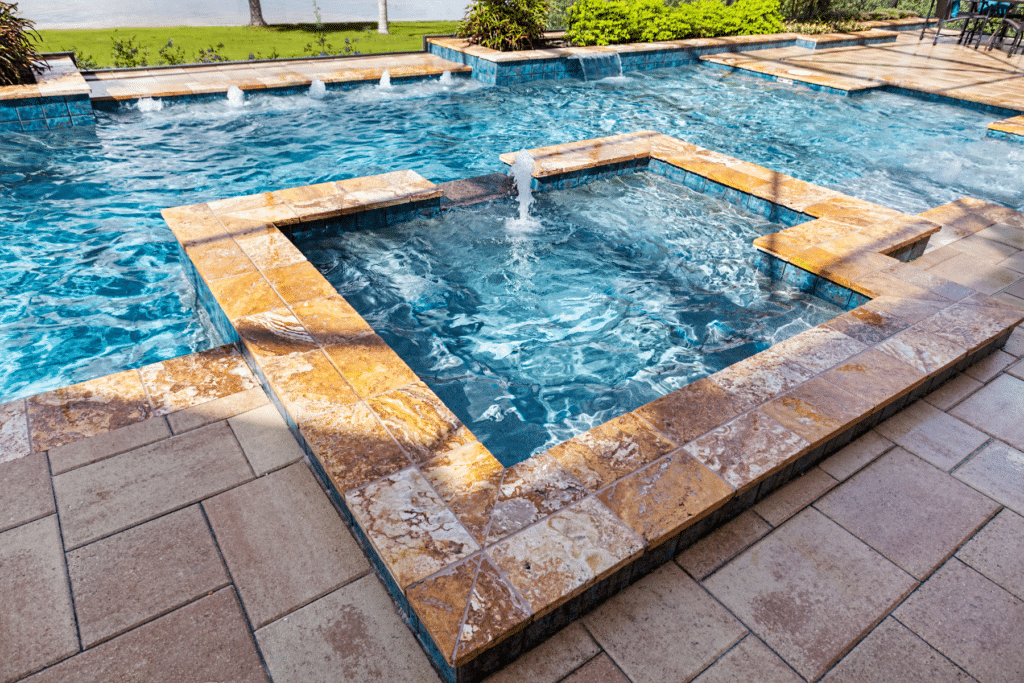 Travertine Pool Paver PUP Pavers and Turf Florida