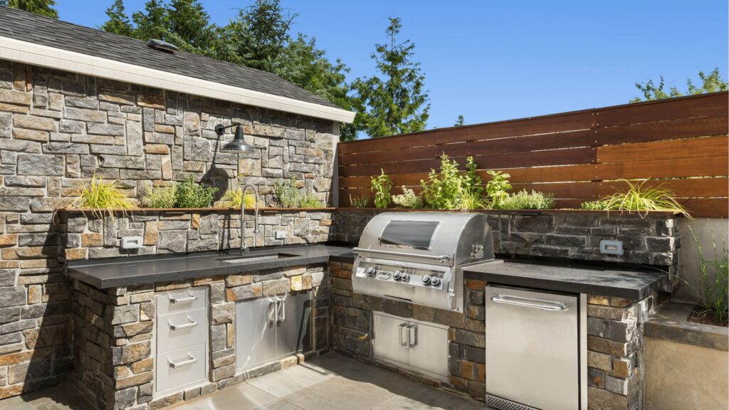 PUP Pavers Outdoor Kithcen Stainless Steel Setup