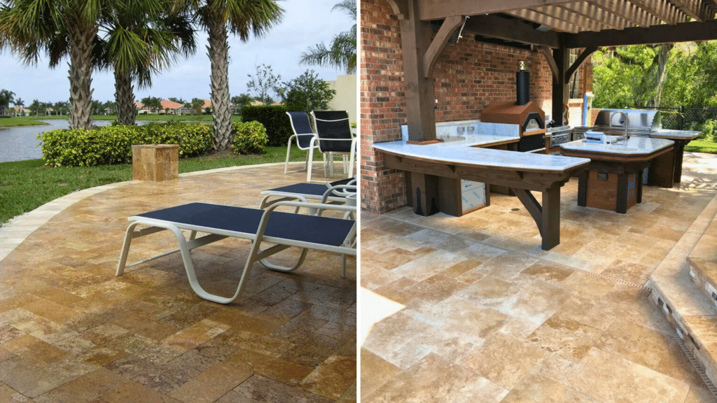 Design Tips for Travertine Pavers Colors Patterns Creative Ideas Florida PUP Pavers and Turf