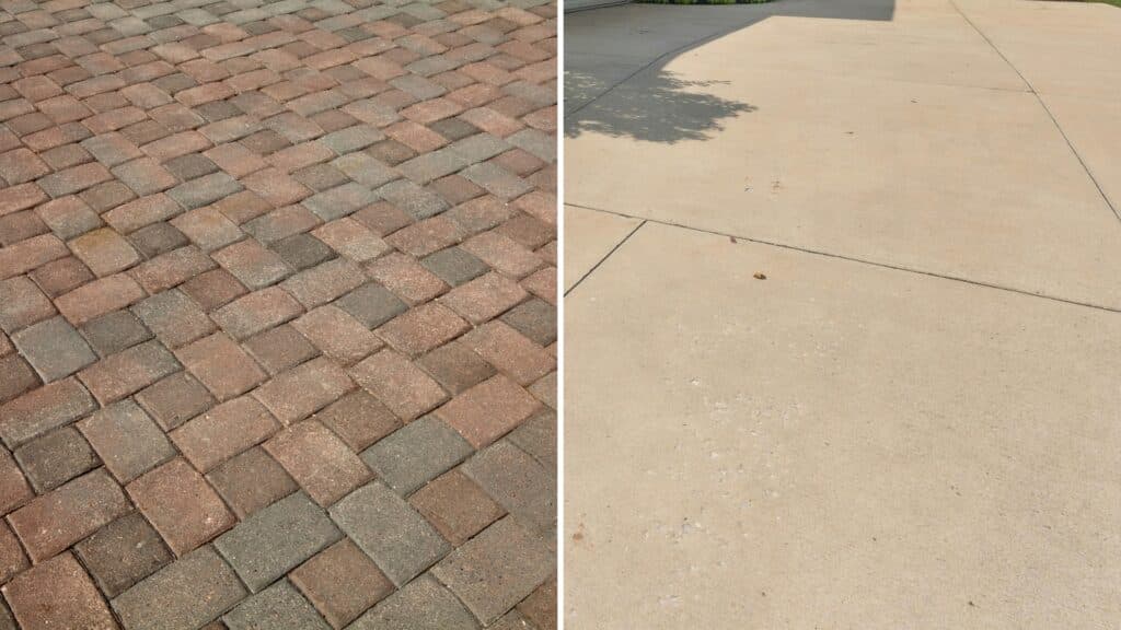Florida Driveway Material Cost and Value Comparison Guide Pavers vs. Concrete Driveway Install Brick Pavers and Concrete Installation Pup Pavers and Turf Florida